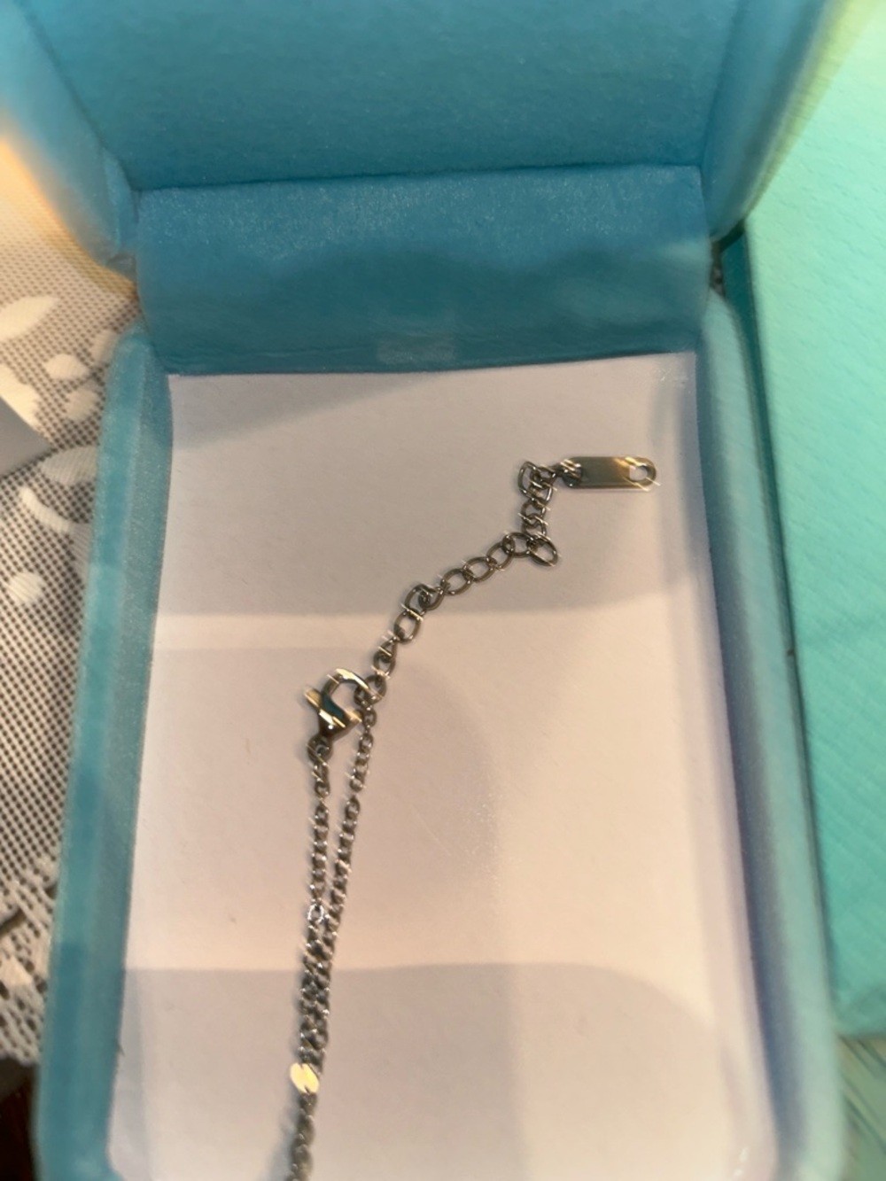 Tiffany & Co. Pink Enamel Heart with Silver Tag Necklace - Picture 5 of 5